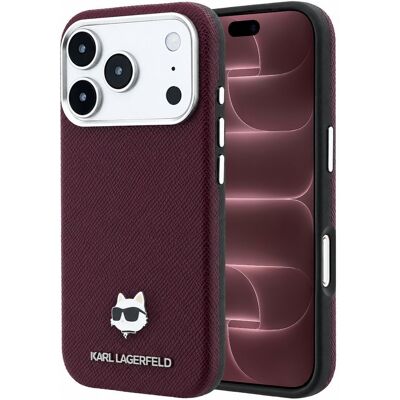Θήκη Karl Lagerfeld Grained Leather Choupette Head MagSafe Burgundy iPhone 18 Pro Max/iPhone 17 Pro Max Θήκη Karl Lagerfeld Grained Leather Choupette Head MagSafe Burgundy iPhone 18 Pro Max/iPhone 17 Pro Max