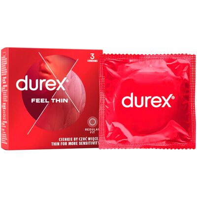Durex Feel Thin - προφυλακτικό με φυσική αίσθηση (3 τεμ.) Durex Feel Thin - προφυλακτικό με φυσική αίσθηση (3 τεμ.)