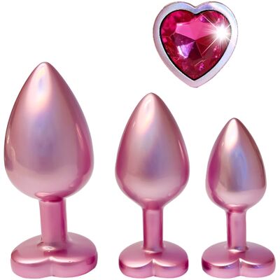 Dream Toys Dreamtoys Gleaming Love - σετ πρωκτικών plug με καρδιά (ροζ) Dream Toys Dreamtoys Gleaming Love - σετ πρωκτικών plug με καρδιά (ροζ)