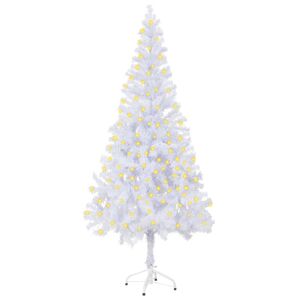 vidaXL 620 ágas műkarácsonyfa LED fényekkel és talppal 180cm