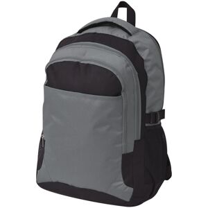 vidaXL 40 literes iskolai hátizsák fekete és szürke