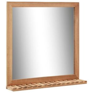 vidaXL tömör diófa fürdőszobai tükör 60 x 12 x 62 cm