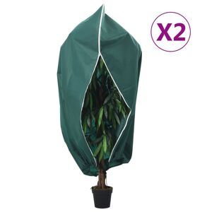 vidaXL 2 db növényvédő huzat cipzárral 70 g/m² 3,93 x 3 m