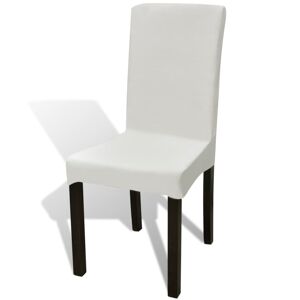 vidaXL 6 db krémszínű szabott nyújtható székszoknya