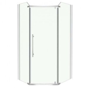 Kerra Glasgow 80x100 cm szögletes aszimmetrikus zuhanykabin zuhanytálca nélkül