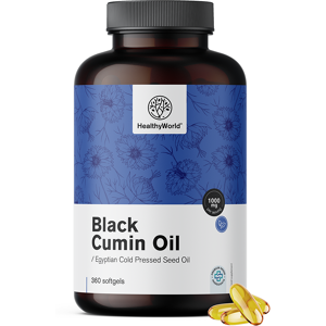 HealthyWorld Feketeköménymag olaj 1000mg - Vegan, 1080 puha kapszula HealthyWorld Feketeköménymag olaj 1000mg - Vegan, 1080 puha kapszula