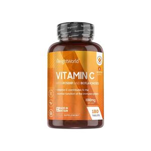 WeightWorld C-vitamin 1000 mg + csipkebogyó + bioflavonoidok, 180 tabletta