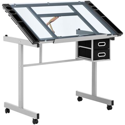 Fromm & Starck Rajzasztal - 104 x 60 cm - dönthető - üveglap STAR_DESK_10 Fromm & Starck Rajzasztal - 104 x 60 cm - dönthető - üveglap STAR_DESK_10