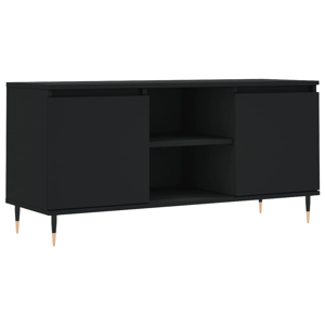 vidaXL fekete szerelt fa TV-szekrény 104x35x50 cm (827005)