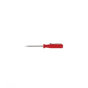 Wiha mini műszerész átlátszó-piros nyelű csavarhúzó feltűző csipesszel, lapos (sliccelt), 3,0 x 80 mm (01539)