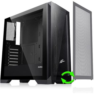 EVOLVEO Ptero Q2 - Támogatja az ATX, Micro-ITX - Fekete számítógépház EVOLVEO Ptero Q2 - Támogatja az ATX, Micro-ITX - Fekete számítógépház