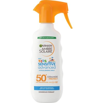 Garnier Ambre Solaire Kids Sensitive Advanced SPF 50 - Napvédő spray a testre Garnier Ambre Solaire Kids Sensitive Advanced SPF 50 - Napvédő spray a testre