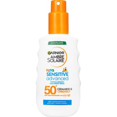 Garnier Ambre Solaire Sensitive Advanced Kids SPF50+ - Naptej spray Garnier Ambre Solaire Sensitive Advanced Kids SPF50+ - Naptej spray