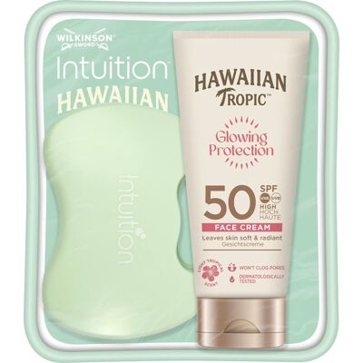HAWAIIAN TROPIC IC Glowing Protection Face Cream SPF50 50 ml + Wilkinson Intuition Mini mini borotva HAWAIIAN TROPIC IC Glowing Protection Face Cream SPF50 50 ml + Wilkinson Intuition Mini mini borotva