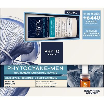 PHYTO Phytocyane -Men hajhullás elleni ápoló férfiaknak 12 × 3,5 ml + hajhullás elleni sampon PHYTO Phytocyane -Men hajhullás elleni ápoló férfiaknak 12 × 3,5 ml + hajhullás elleni sampon