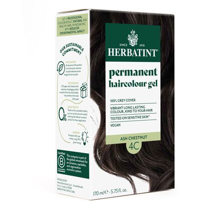 BIOGO.PL - Herbatint Farba w żelu 4C Popielaty Kasztan - Hajfesték BIOGO.PL - Herbatint Farba w żelu 4C Popielaty Kasztan - Hajfesték