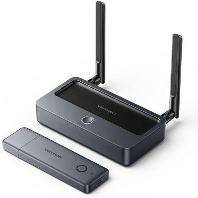 Vention Enterprise-Grade Wireless HDMI to HDMI + VGA + 3.5mm TRS + USB-C Transmitter/Receiver Gray Vention Enterprise-Grade Wireless HDMI to HDMI + VGA + 3.5mm TRS + USB-C Transmitter/Receiver Gray