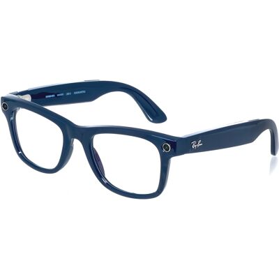 Meta RAY-BAN Meta Wayfarer (Standard) Smart Glasses (Gen 2) - Shiny Cosmic Blue, Clear to Sapphire T Meta RAY-BAN Meta Wayfarer (Standard) Smart Glasses (Gen 2) - Shiny Cosmic Blue, Clear to Sapphire T