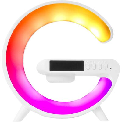 Aga RGB 5in1 LED lámpa vezeték nélküli töltővel, fehér Aga RGB 5in1 LED lámpa vezeték nélküli töltővel, fehér