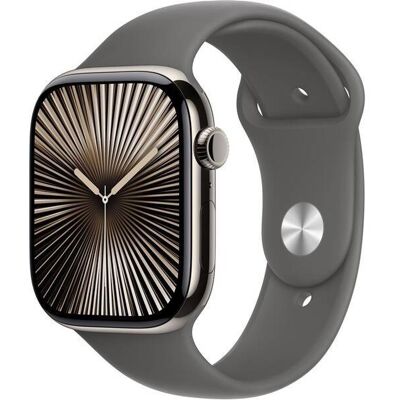 Apple Watch Series 11 Cellular 42mm Natúr titán tok Kőszürke sportszíjjal - S/M Apple Watch Series 11 Cellular 42mm Natúr titán tok Kőszürke sportszíjjal - S/M