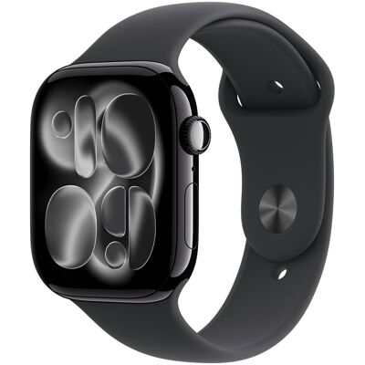 Apple Watch Series 11 42mm Kozmoszfekete alumínium tok Fekete sportszíjjal - M/L Apple Watch Series 11 42mm Kozmoszfekete alumínium tok Fekete sportszíjjal - M/L