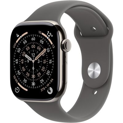 Apple Watch Series 11 Cellular 46mm Natúr titán tok Kőszürke sportszíjjal- M/L Apple Watch Series 11 Cellular 46mm Natúr titán tok Kőszürke sportszíjjal- M/L