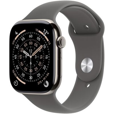 Apple Watch Series 11 Cellular 46mm Natúr titán tok Kőszürke sportszíjjal - M/L Apple Watch Series 11 Cellular 46mm Natúr titán tok Kőszürke sportszíjjal - M/L