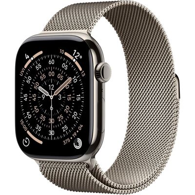 Apple Watch Series 11 Cellular 46mm Natúr titán tok Natúr milánói szíjjal - S/M Apple Watch Series 11 Cellular 46mm Natúr titán tok Natúr milánói szíjjal - S/M