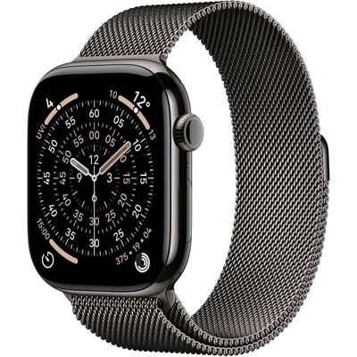 Apple Watch Series 11 Cellular 46mm Palaszürke titán tok Palaszürke milánói szíjjal - M/L Apple Watch Series 11 Cellular 46mm Palaszürke titán tok Palaszürke milánói szíjjal - M/L