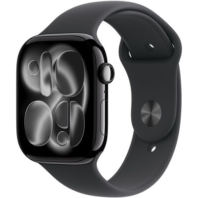 Apple Watch Series 11 46mm Kozmoszfekete alumínium tok Fekete sportszíjjal - M/L Apple Watch Series 11 46mm Kozmoszfekete alumínium tok Fekete sportszíjjal - M/L