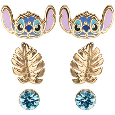 Disney gyermek fülbevaló készlet Stitch pálmalevél és kék kristály motívummal, SF00262YRQL. PH Disney gyermek fülbevaló készlet Stitch pálmalevél és kék kristály motívummal, SF00262YRQL. PH
