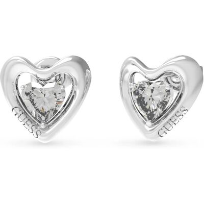 GUESS Ladies Silver Tone Earrings JUBE05024JWRHT/U GUESS Ladies Silver Tone Earrings JUBE05024JWRHT/U