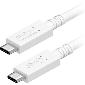 AlzaPower Core USB-C to USB-C USB4 100W 1m, fehér AlzaPower Core USB-C to USB-C USB4 100W 1m, fehér