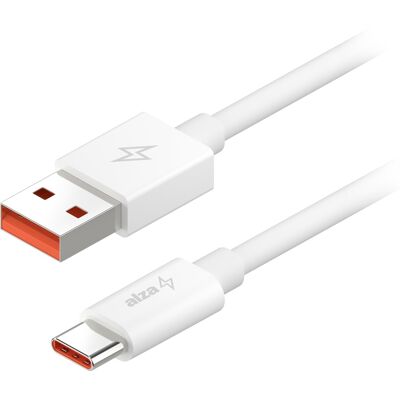AlzaPower Core USB-A to USB-C Xiaomi Mi Turbo Charge 6 A, 120 W, 2 m, fehér AlzaPower Core USB-A to USB-C Xiaomi Mi Turbo Charge 6 A, 120 W, 2 m, fehér