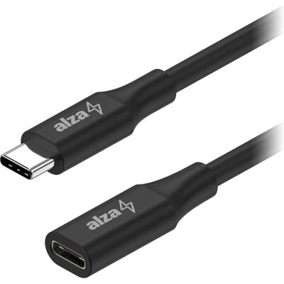 AlzaPower Core USB-C (M) to USB-C (F) 3.2 Gen 2, 1.5m, fekete AlzaPower Core USB-C (M) to USB-C (F) 3.2 Gen 2, 1.5m, fekete