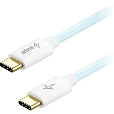 AlzaPower CompactCore USB-C to USB-C 2.0, 100 W, 2 m - világoskék AlzaPower CompactCore USB-C to USB-C 2.0, 100 W, 2 m - világoskék