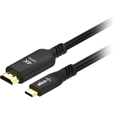 AlzaPower AluCore USB-C to HDMI 4K, 2m, fekete AlzaPower AluCore USB-C to HDMI 4K, 2m, fekete