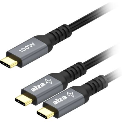 AlzaPower AluCore USB-C to Dual USB-C 2.0, 100W, 1,5m, asztroszürke AlzaPower AluCore USB-C to Dual USB-C 2.0, 100W, 1,5m, asztroszürke