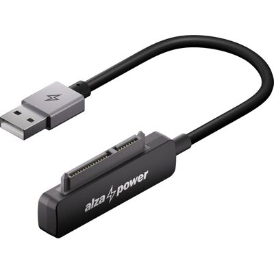 AlzaPower USB-A 3.2 Gen 1 (M) - SATA 3.0 0,2 m, fekete AlzaPower USB-A 3.2 Gen 1 (M) - SATA 3.0 0,2 m, fekete