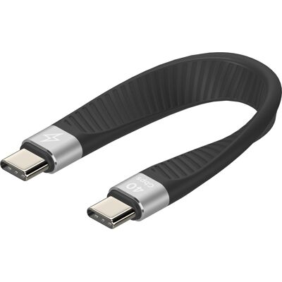 AlzaPower FlexCore USB-C to USB-C 4 Gen 3, 100 W, 40 Gbps, fekete AlzaPower FlexCore USB-C to USB-C 4 Gen 3, 100 W, 40 Gbps, fekete