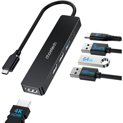 Choetech 5 in1 TYPE-C TO HDMI HUB Adapter Choetech 5 in1 TYPE-C TO HDMI HUB Adapter