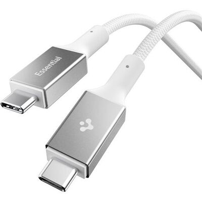 Spigen EB24015CC Essential USB-C to USB-C Fabric Cable, 240 W, White Spigen EB24015CC Essential USB-C to USB-C Fabric Cable, 240 W, White