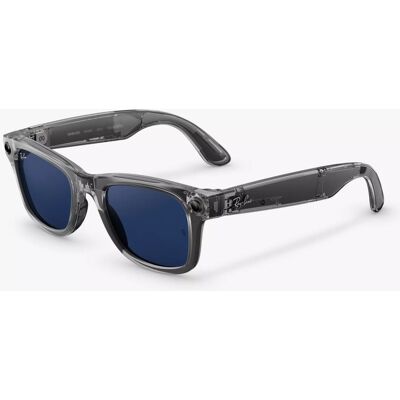 Meta RAY-BAN Meta Wayfarer (Standard) Smart Glasses (Gen 2) - Shiny Transparent Grey, Clear to Sapph Meta RAY-BAN Meta Wayfarer (Standard) Smart Glasses (Gen 2) - Shiny Transparent Grey, Clear to Sapph