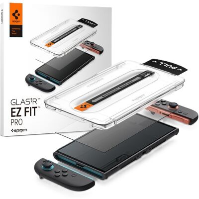 Spigen Glass tR EZ Fit Pro 2 Pack Nintendo Switch 2 Spigen Glass tR EZ Fit Pro 2 Pack Nintendo Switch 2