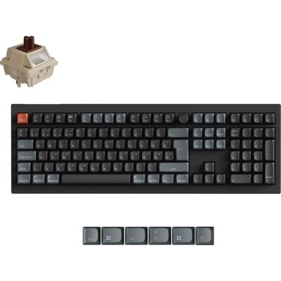 Keychron V6 Ultra 8K Silk POM Brown Mechanikus Black - HU Keychron V6 Ultra 8K Silk POM Brown Mechanikus Black - HU