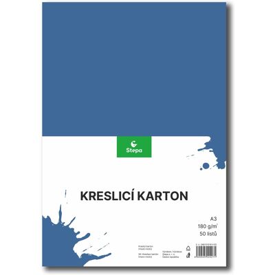 STEPA rajzlap A3, 50 lap, 180g/m2, sötétkék STEPA rajzlap A3, 50 lap, 180g/m2, sötétkék