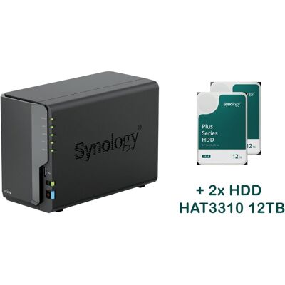 Synology DS225+ 2 × HAT3310-12T (24 TB) Synology DS225+ 2 × HAT3310-12T (24 TB)