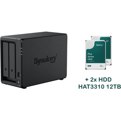 Synology DS725+ 2 × HAT3310-12T (24 TB) Synology DS725+ 2 × HAT3310-12T (24 TB)