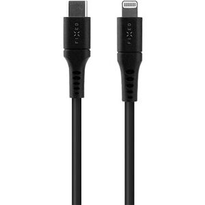 FIXED Cable USB-C to Lightning - PD, MFi, Liquid silicone, 0,5m, fekete