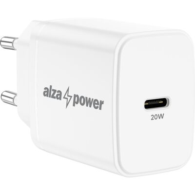 AlzaPower Compact A520 20W töltőfej Fehér AlzaPower Compact A520 20W töltőfej Fehér